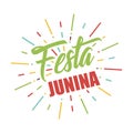 Festa junina party. Festa junina poster brazil june festival. Vector Royalty Free Stock Photo