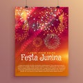 Festa junina party poster design template Royalty Free Stock Photo