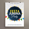 Festa junina poster design for party event Royalty Free Stock Photo