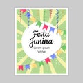 Festa Junina poster/greeting card/party invintation Royalty Free Stock Photo