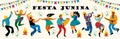 Festa Junina. Vector templates for banner. Royalty Free Stock Photo