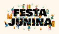 Festa Junina. Vector templates for banner. Royalty Free Stock Photo