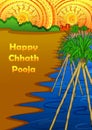 Festival background of Chhath Pooja holiday in India Royalty Free Stock Photo