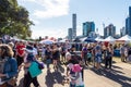 Festival crowds at the French Festival on the Brisbane South Bank.