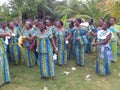 FESTIVAL OF DENSE TRADITIONAL WOMEN IN UNIFORM