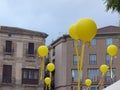 Festival, dropped balloon in Spain
