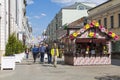 The Festival Easter in Moscow , the decoration in Stoleshnikov pereulok Royalty Free Stock Photo