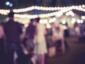 Festival Event Party outdoor with Blurred People Background
