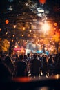 Festival event outdoor party with people blurred background Royalty Free Stock Photo