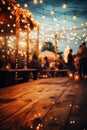 Festival event outdoor party with people blurred background Royalty Free Stock Photo