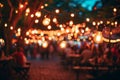 Festival event outdoor party with people blurred background Royalty Free Stock Photo