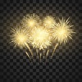 Festival firework. Colorful fireworks holiday background. Vector illustration Royalty Free Stock Photo