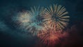 Festival Fireworks Display With Dramatic Night Glow Royalty Free Stock Photo