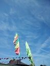 Festival flags blowing in the wind