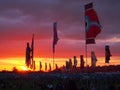 Festival Flags at sunset