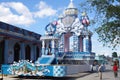 Elaborate float display of Las Parrandas festival