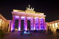 Festival of lights brandenburger tor pink RF Royalty Free Stock Photo