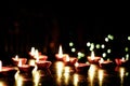 Festival of Lights Diwali burning diya reflection