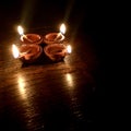 Festival of Lights Diya Lamps Vilakku Royalty Free Stock Photo