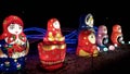 Festival of lights in Moscow winter, matryoshka