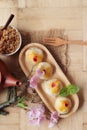 Festival moon cake - Chinese cake and tea.