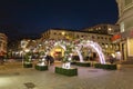 Festival `Moscow spring`, Kuznetsky most street late in the evening. Moscow,