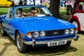 Bedford, Bedfordshire, UK. June 2 2019. Festival of Motoring, fragment of a Vintage Triumph sports car Royalty Free Stock Photo