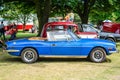 Bedford, Bedfordshire, UK. June 2 2019. Festival of Motoring, fragment of a Vintage Triumph sports car Royalty Free Stock Photo