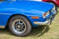 Bedford, Bedfordshire, UK. June 2 2019. Festival of Motoring, fragment of a Vintage Triumph sports car Royalty Free Stock Photo