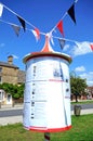 Festival notice board, Broadway. Royalty Free Stock Photo