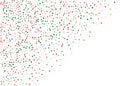 Festival pattern with color round glitter, confetti. Random, chaotic polka dot. Christmas color red and green