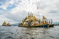 The festival of Phaung Daw Oo Pagoda at Inle Lake of Myanmar.