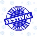 Festival Scratched Round Stamp Seal for Christmas