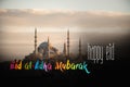 Happy Eid al-Adha. Eid Mubarak greeting, Celebration of Muslim holiday