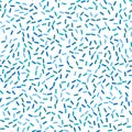 Festival seamless pattern with blue confetti or donut`s glaze, sprinkles. Repeating background, vector illustration Royalty Free Stock Photo