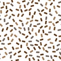 Festival seamless pattern with cchocolate donut`s glaze, sprinkles. Repeating background, vector illustration