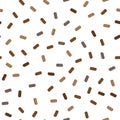 Festival seamless pattern with cchocolate donut`s glaze, sprinkles. Repeating background, vector illustration