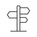 festival signpost icon in line design. signpost, direction, navigation, pointer, guide, festival on white background vector Royalty Free Stock Photo