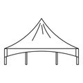 Festival tent icon, outline style