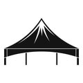 Festival tent icon, simple style