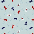 Japanese Cute Goldfish Pattern