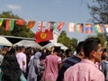 The festival, where students from around the world. The photo shows the countries of Kazahstan, Kyrgyzstan, Azerbaijan