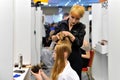 Festivale Mondiale Della Coiffure Dell`Estetica 2017, Italy, Paestum, master makes hairstyle