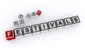 festivals word block on white Royalty Free Stock Photo