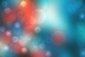 A festive abstract blue orange gradient background texture with glitter defocused sparkle bokeh circles. Card concept for Happy Royalty Free Stock Photo