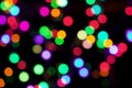 Festive abstract glowing led lights on black background