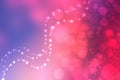 A festive abstract pink orange gradient blue background texture with glittering and sparkling bokeh stars with light effect. Card Royalty Free Stock Photo