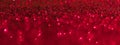 Festive abstract red glitter texture banner. Colorful banner with glittering and sparkling spots. Suitable for any holidays and Royalty Free Stock Photo