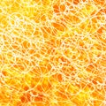 Festive abstract textured background. White curlicues on a yellow and orange background. Swirl pattern. Christmas lights Royalty Free Stock Photo