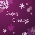 Festive abstraction background with handwritten text and snowflakes. Winter.